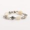Earth's Jewels Semi-Precious White Howlite & Crystal Quartz Natural Bracelet